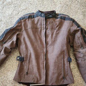•	STREET & STEEL Women Armored Motorcycle Jacket Size L